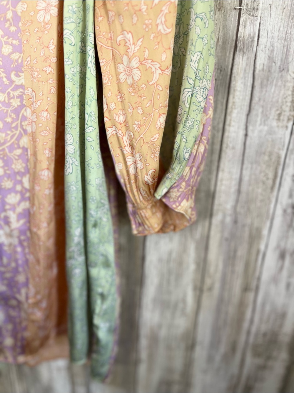 Current Air Patchwork Floral Blouse Boho Cottagecore Lightweight Top XS - Picture 2 of 6